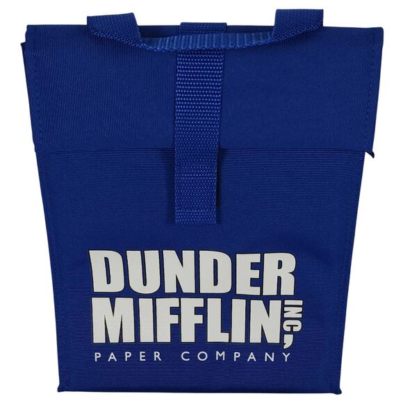 Loungefly Insulated Lunch Bag The Office Dunder Mifflin NWT Blue 2022 - Picture 1 of 6